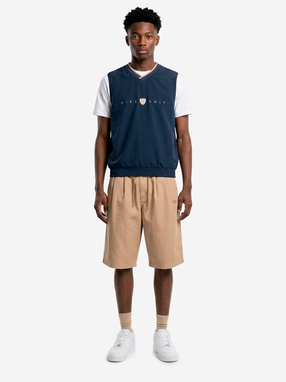 NIKE Gilet da golf blu oversize Dri-FIT antivento Blu scuro Urbanstaroma