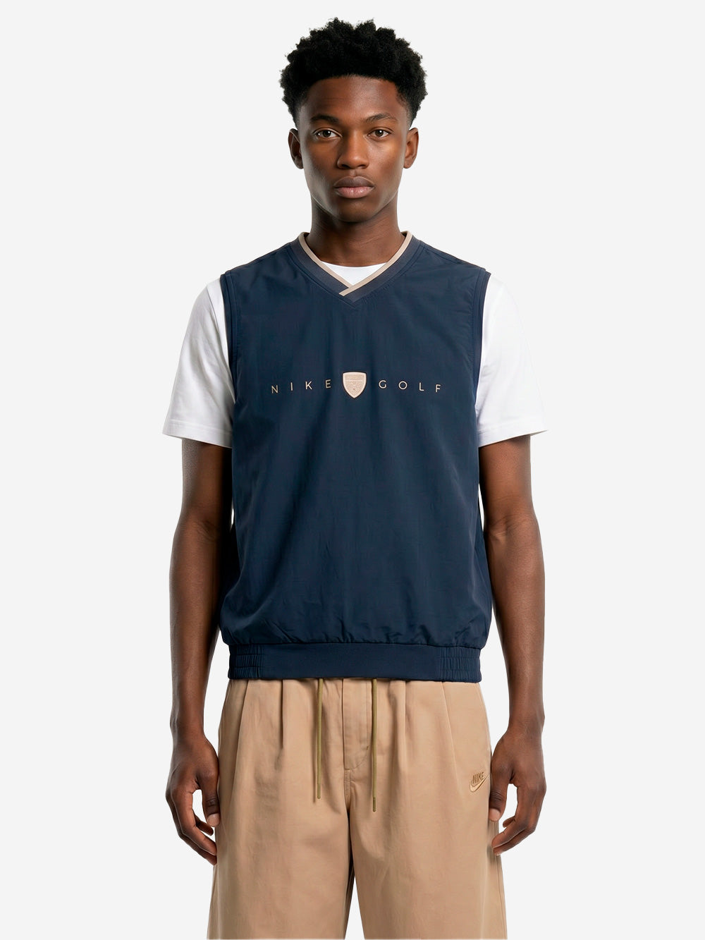 NIKE Gilet da golf blu oversize Dri-FIT antivento Blu scuro Urbanstaroma