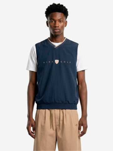 NIKE Gilet da golf blu oversize Dri-FIT antivento Blu scuro