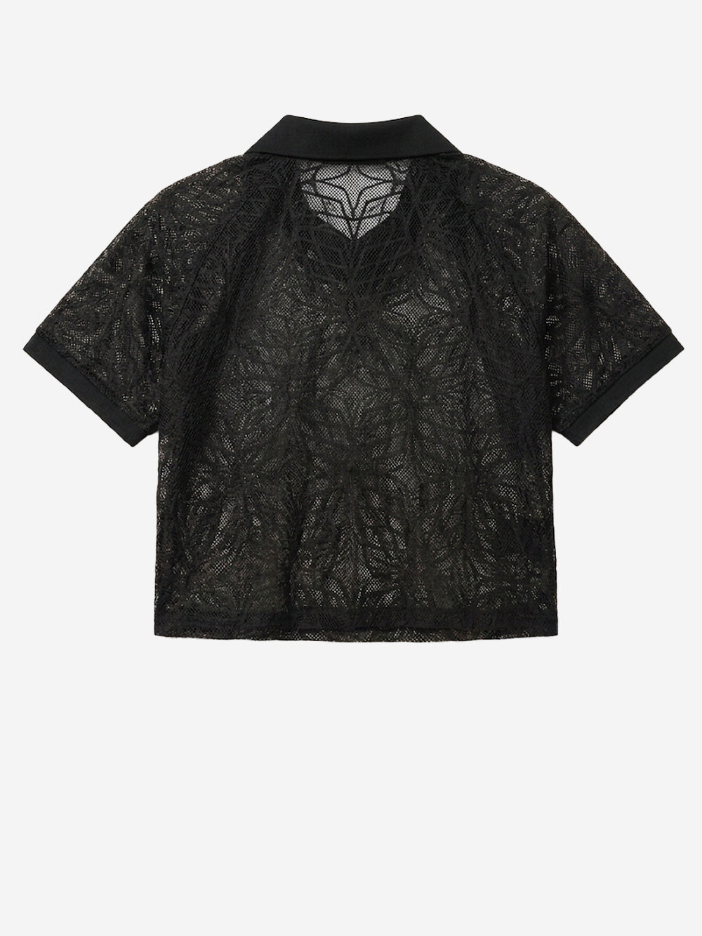 NIKE Polo nera in jersey loose fit con pizzo Nero Urbanstaroma