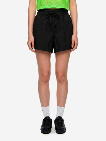 NIKE Shorts neri in ripstop con Swoosh ricamato Nero