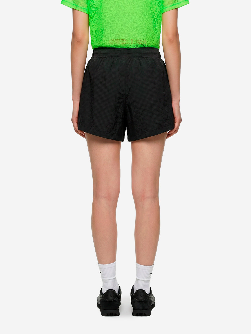 NIKE Shorts neri in ripstop con Swoosh ricamato Nero Urbanstaroma
