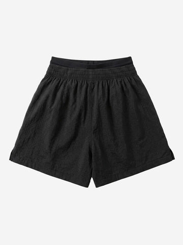 NIKE Shorts neri in ripstop con Swoosh ricamato Nero