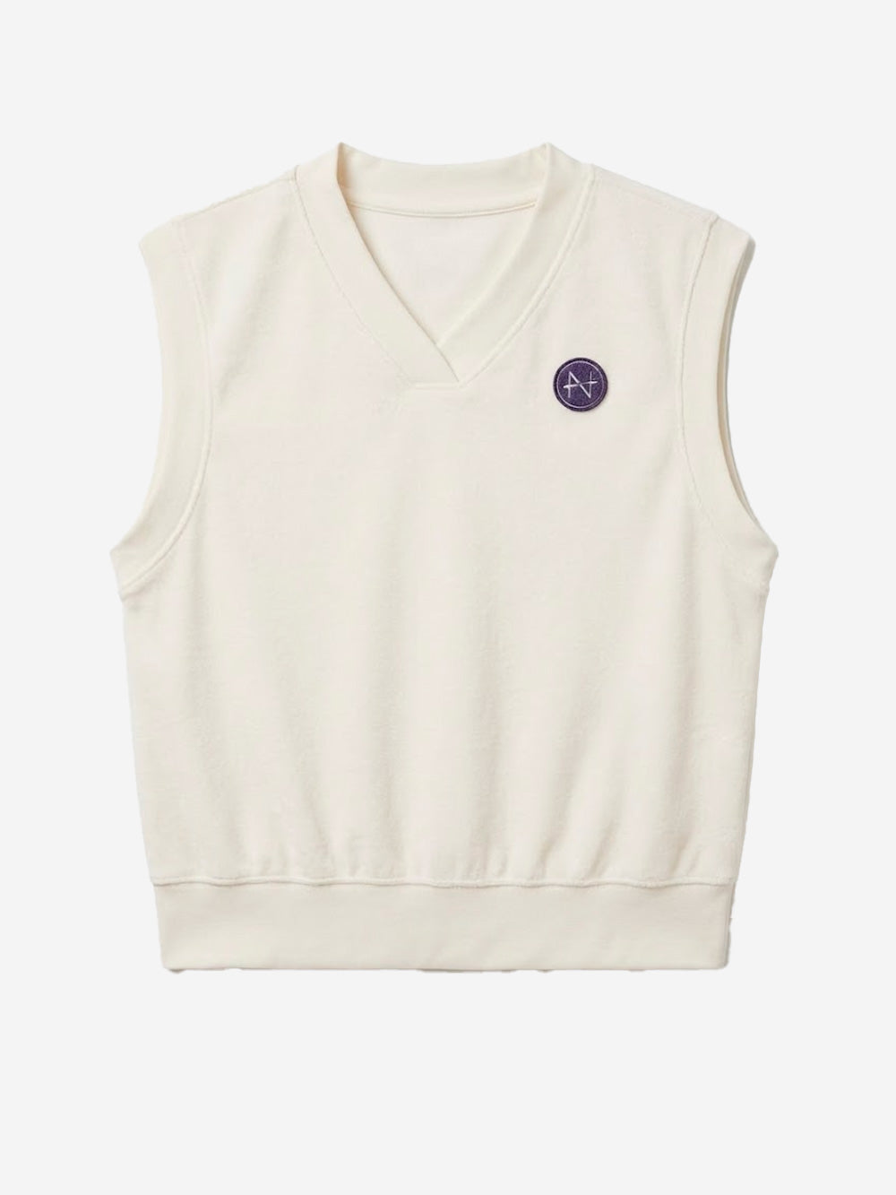 NIKE Canotta con scollo a V in tessuto French Terry Bianco Urbanstaroma