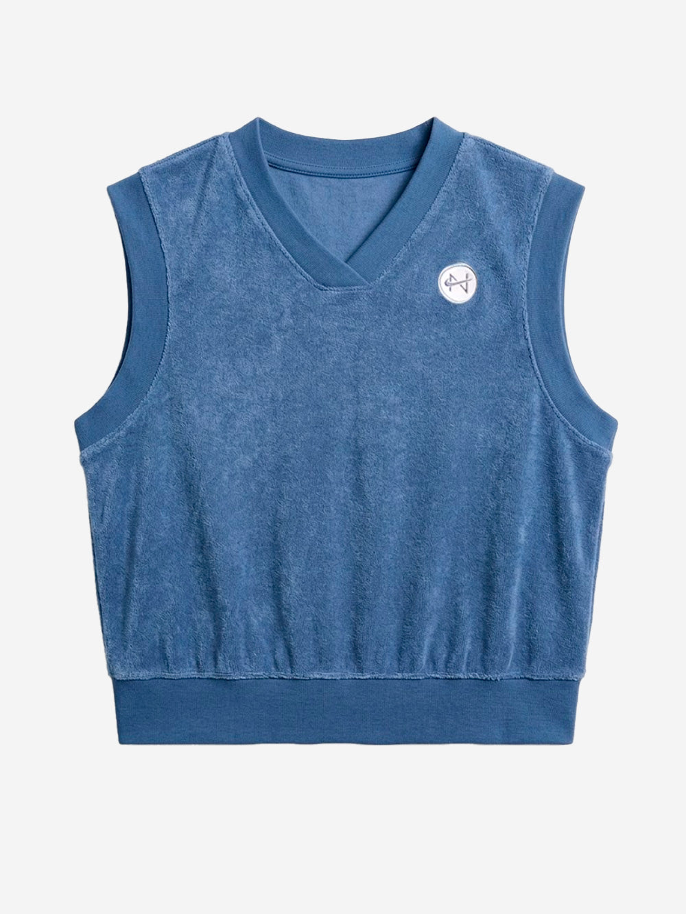 NIKE Canotta blu con scollo a V in tessuto French Terry Blu Urbanstaroma