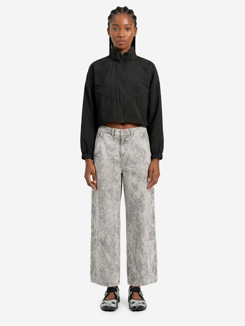 NIKE Giacca oversize leggera in ripstop nylon Nero Urbanstaroma