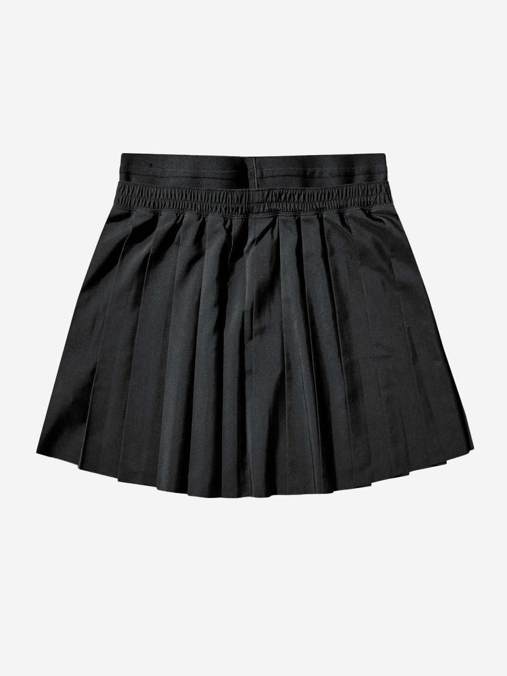 NIKE Minigonna nera in taffetà plissettato con Swoosh ricamato Nero Urbanstaroma