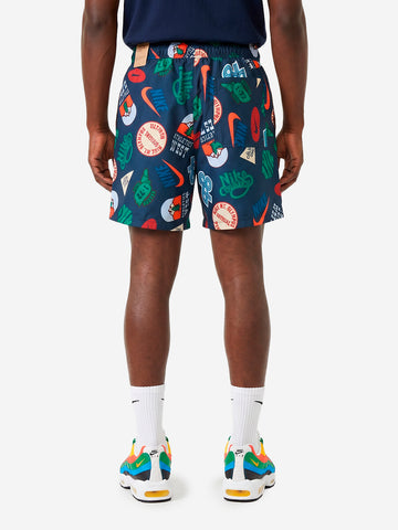 NIKE Shorts Club con stampa Flow Blu scuro