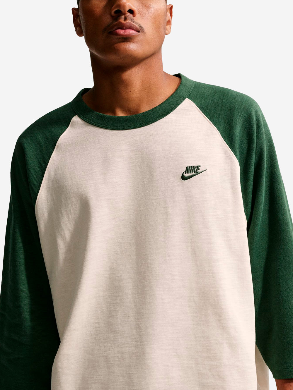 NIKE Maglia con maniche 3/4 e raglan verde e bianco Bianco verde Urbanstaroma
