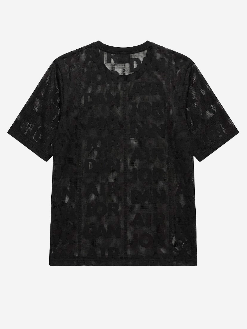 JORDAN Top nero in maglia a trama larga con trasparenze Nero Urbanstaroma