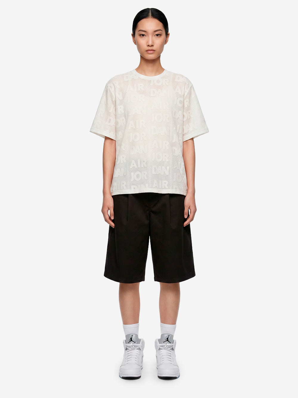 JORDAN Top avorio in maglia a trama larga con trasparenze avorio Urbanstaroma