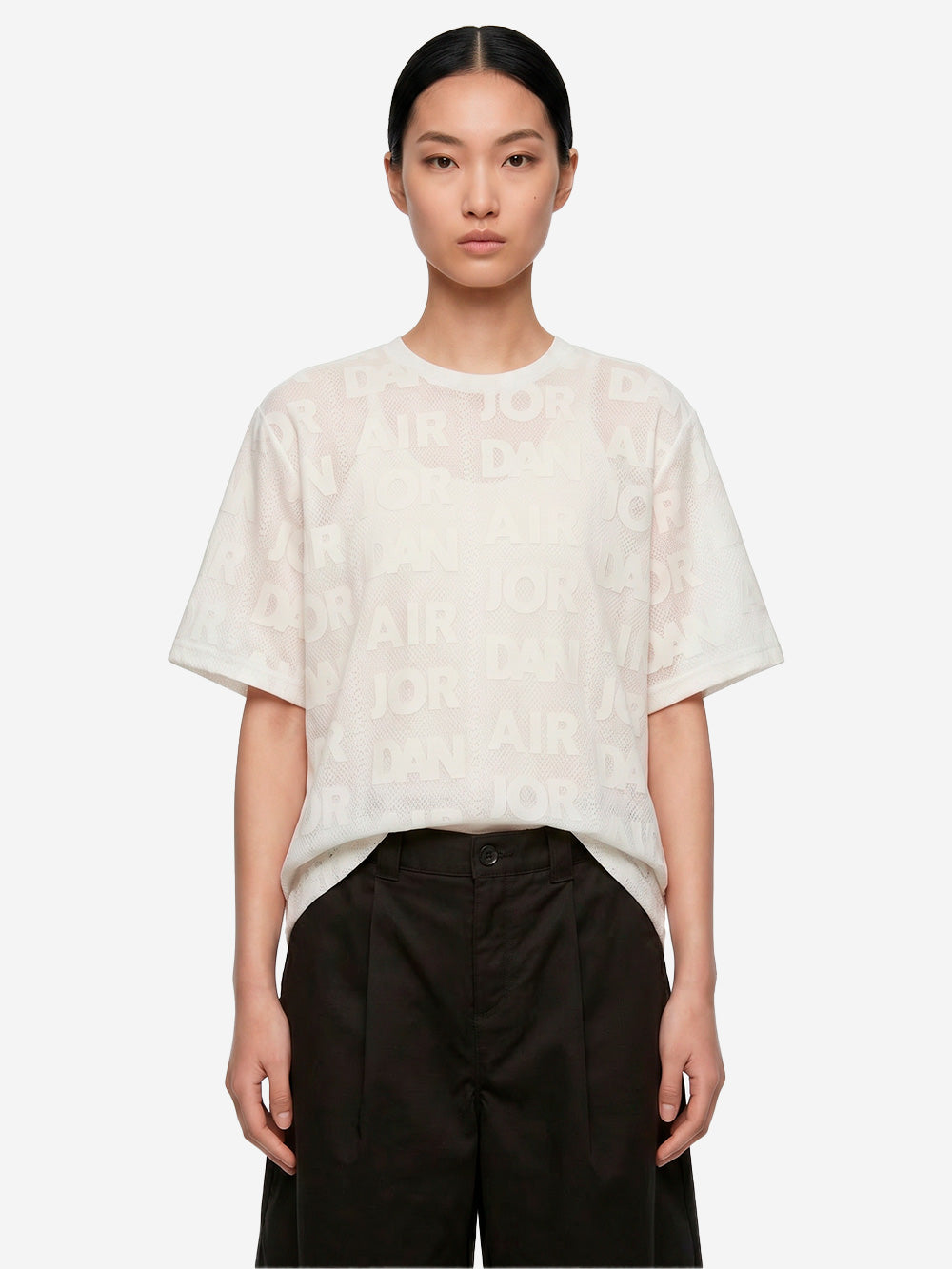 JORDAN Top avorio in maglia a trama larga con trasparenze avorio Urbanstaroma