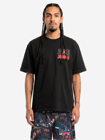 JORDAN T-shirt nera 'Flight' con stampa Legend Crew Nero