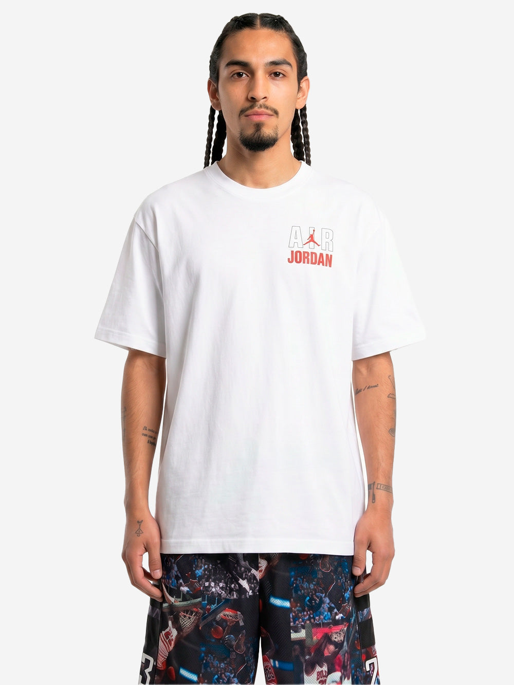 JORDAN T-shirt bianca 'Flight' con stampa Legend Crew Bianco Urbanstaroma