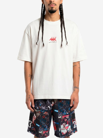 JORDAN T-shirt oversize bianca con 3 Jumpman Bianco