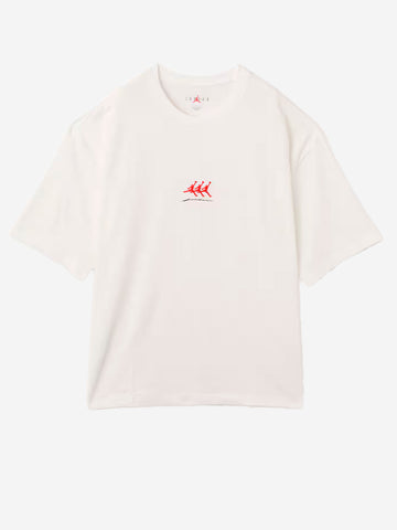 JORDAN T-shirt oversize bianca con 3 Jumpman Bianco
