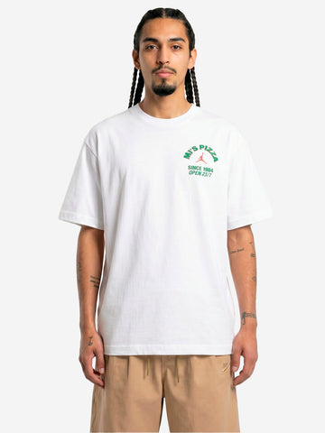 JORDAN T-shirt bianca con grafica MJ pizza Bianco