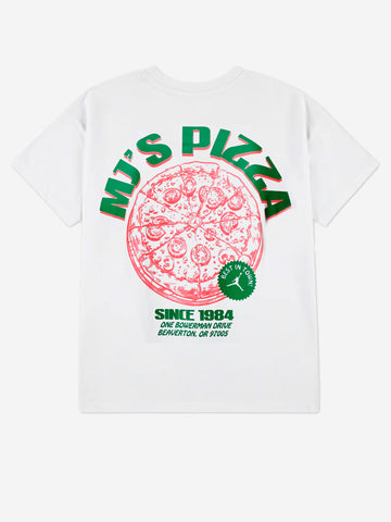 JORDAN T-shirt bianca con grafica MJ pizza Bianco