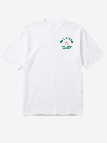 JORDAN T-shirt bianca con grafica MJ pizza Bianco