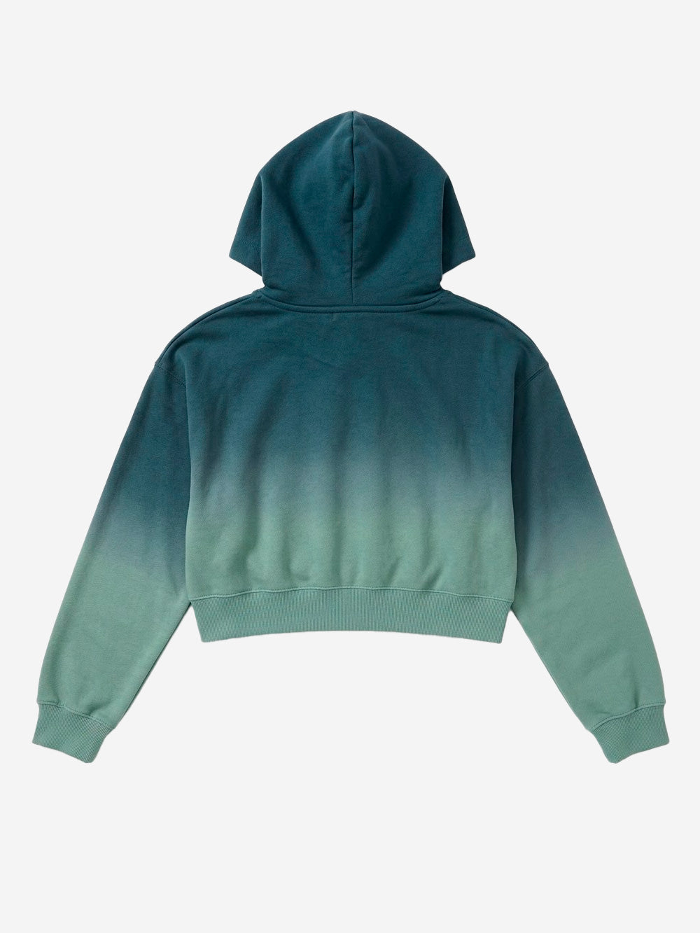 NIKE Felpa con cappuccio cropped in fleece dip-dye wash Salvia Urbanstaroma