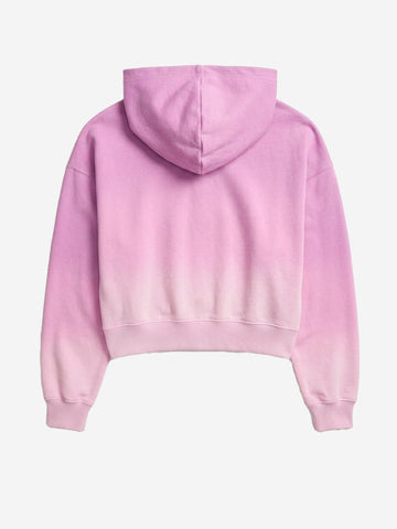 NIKE Felpa rosa con cappuccio cropped in fleece dip-dye wash Rosa
