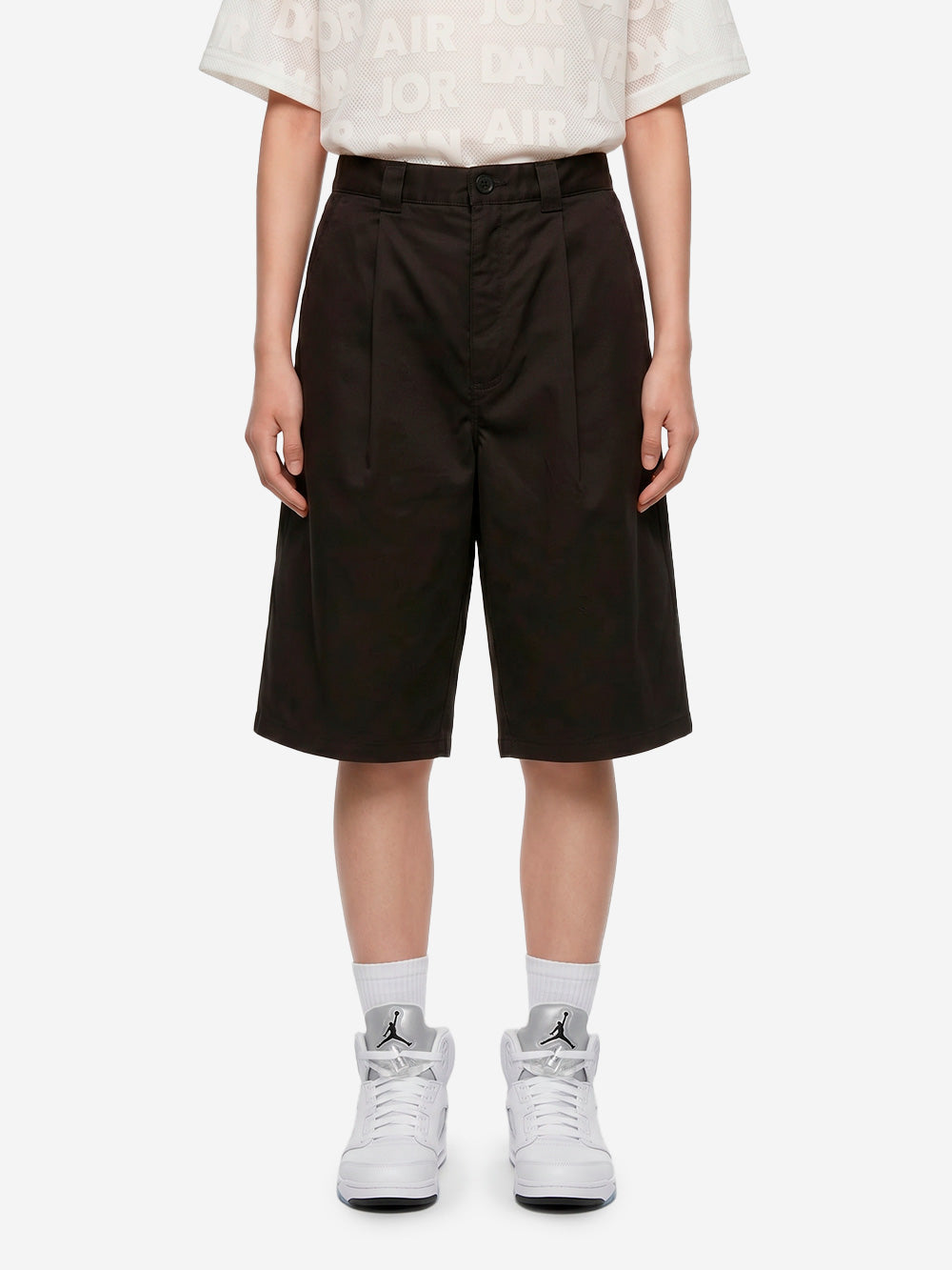 JORDAN Shorts neri chino ampi Nero Urbanstaroma