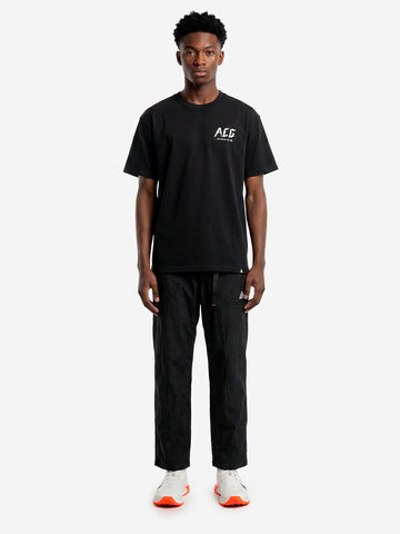 NIKE ACG T-shirt nera in misto cotone con grafica e Dri-FIT Nero