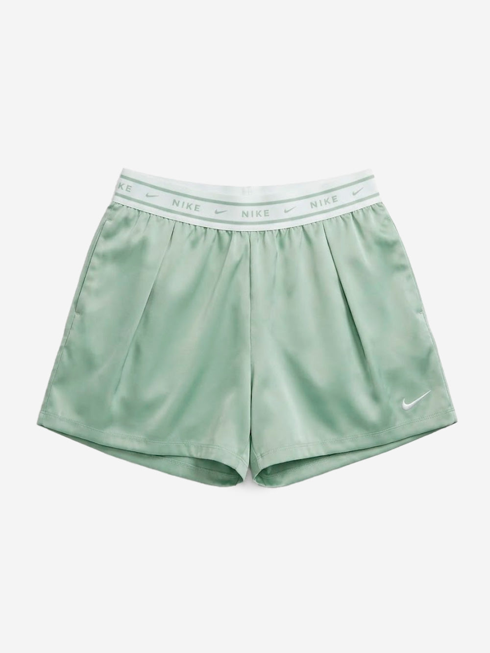 NIKE Shorts ampi a vita media in raso verde chiaro Salvia Urbanstaroma