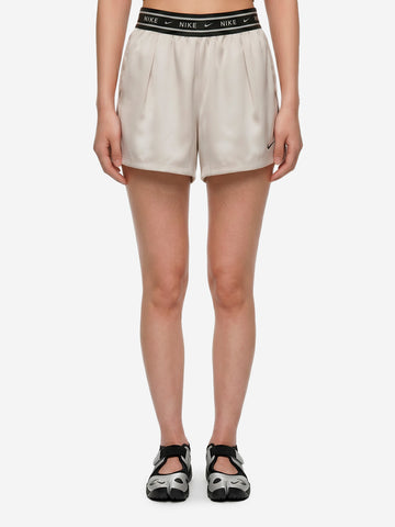 NIKE Shorts ampi a vita media in raso grigio Ghiaccio