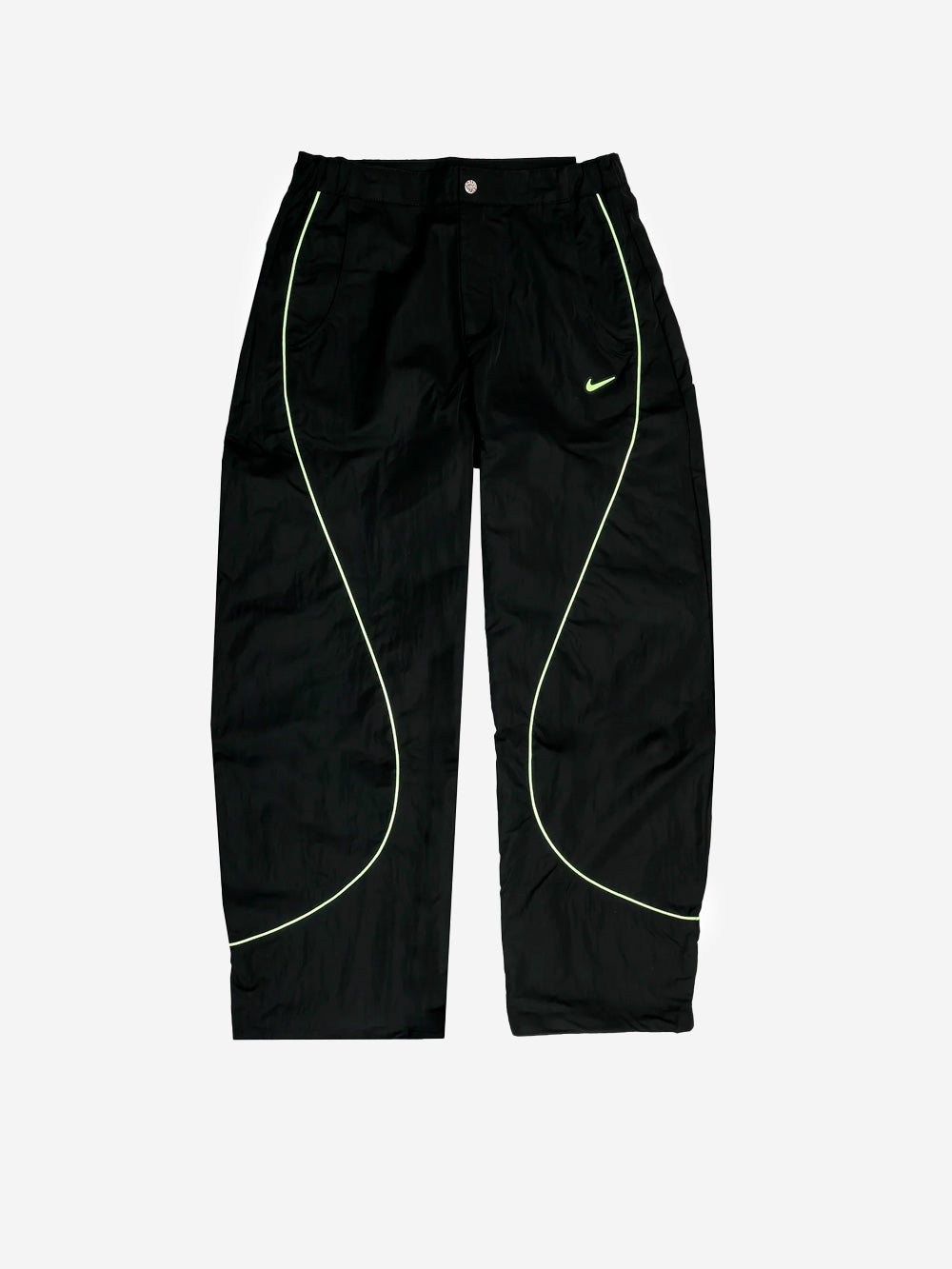NIKE Pantaloni Oversize tecnici Barrel-Leg roject F.R.O.G. con Piping in silicone Nero Urbanstaroma