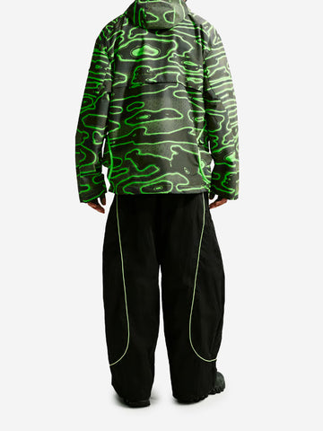 NIKE Pantaloni Oversize tecnici Barrel-Leg roject F.R.O.G. con Piping in silicone Nero