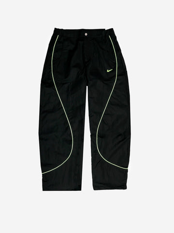 NIKE Pantaloni Oversize tecnici Barrel-Leg roject F.R.O.G. con Piping in silicone Nero