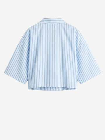 NIKE Camicia oversize a manica corta a righe blu Bianco blu