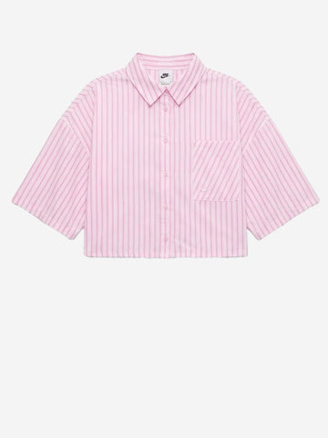 NIKE Camicia oversize a manica corta a righe rosa Rosa bianca