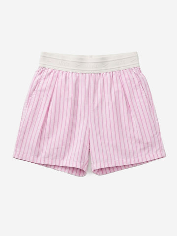 NIKE Shorts in popeline di cotone a righe rosa Rosa bianca