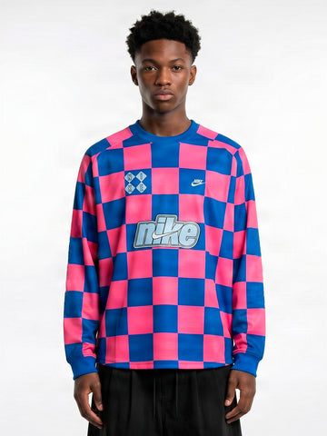 NIKE Top 'Goalie' Club in mesh rosa e blu Blu rosa