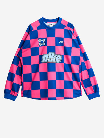 NIKE Top 'Goalie' Club in mesh rosa e blu Blu rosa
