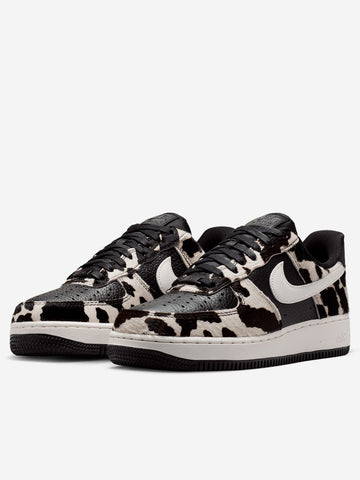 NIKE W Air Force 1 07 Low 'Cow Print' Nero bianca