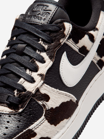 NIKE W Air Force 1 07 Low 'Cow Print' Nero bianca