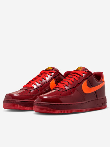 NIKE Air Force 1 Low Patent Leather QS 'Dark Team Red' Rosso