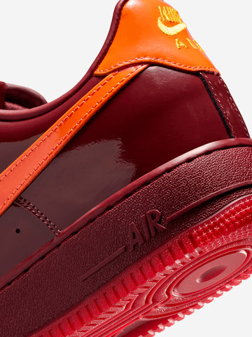 NIKE Air Force 1 Low Patent Leather QS 'Dark Team Red' Rosso