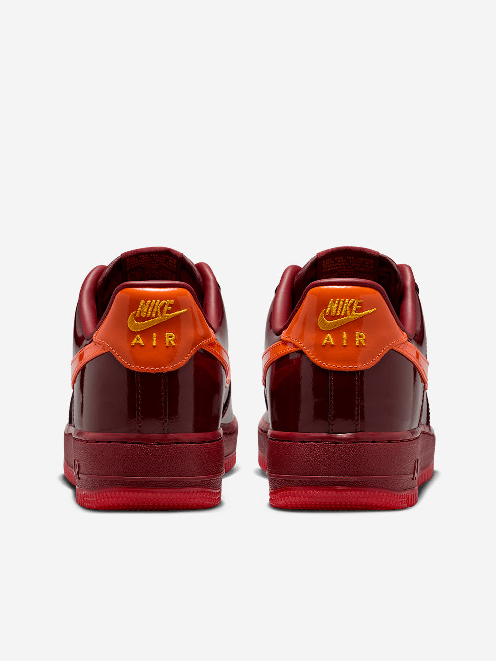 NIKE Air Force 1 Low Patent Leather QS 'Dark Team Red' Rosso Urbanstaroma