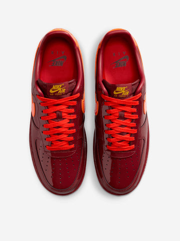 NIKE Air Force 1 Low Patent Leather QS 'Dark Team Red' Rosso