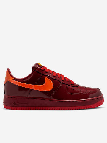 NIKE Air Force 1 Low Patent Leather QS 'Dark Team Red' Rosso