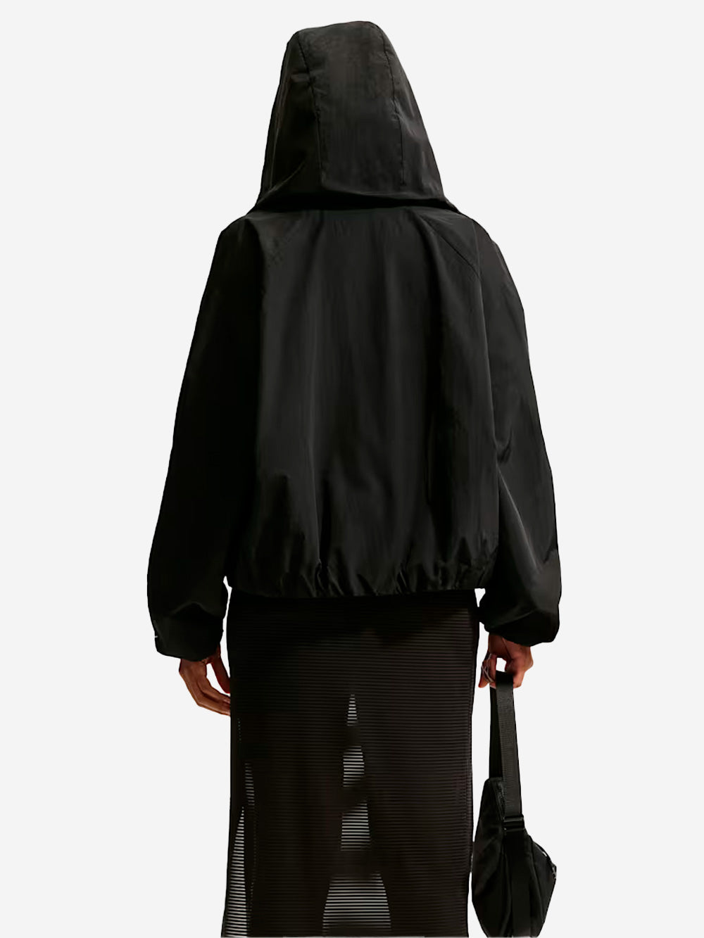 NIKE Giacca oversize con cappuccio in taffetà idrorepellente Nero Urbanstaroma