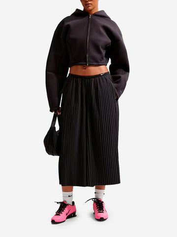 NIKE Pantaloni Culotte Oversize in Taffetà Nero
