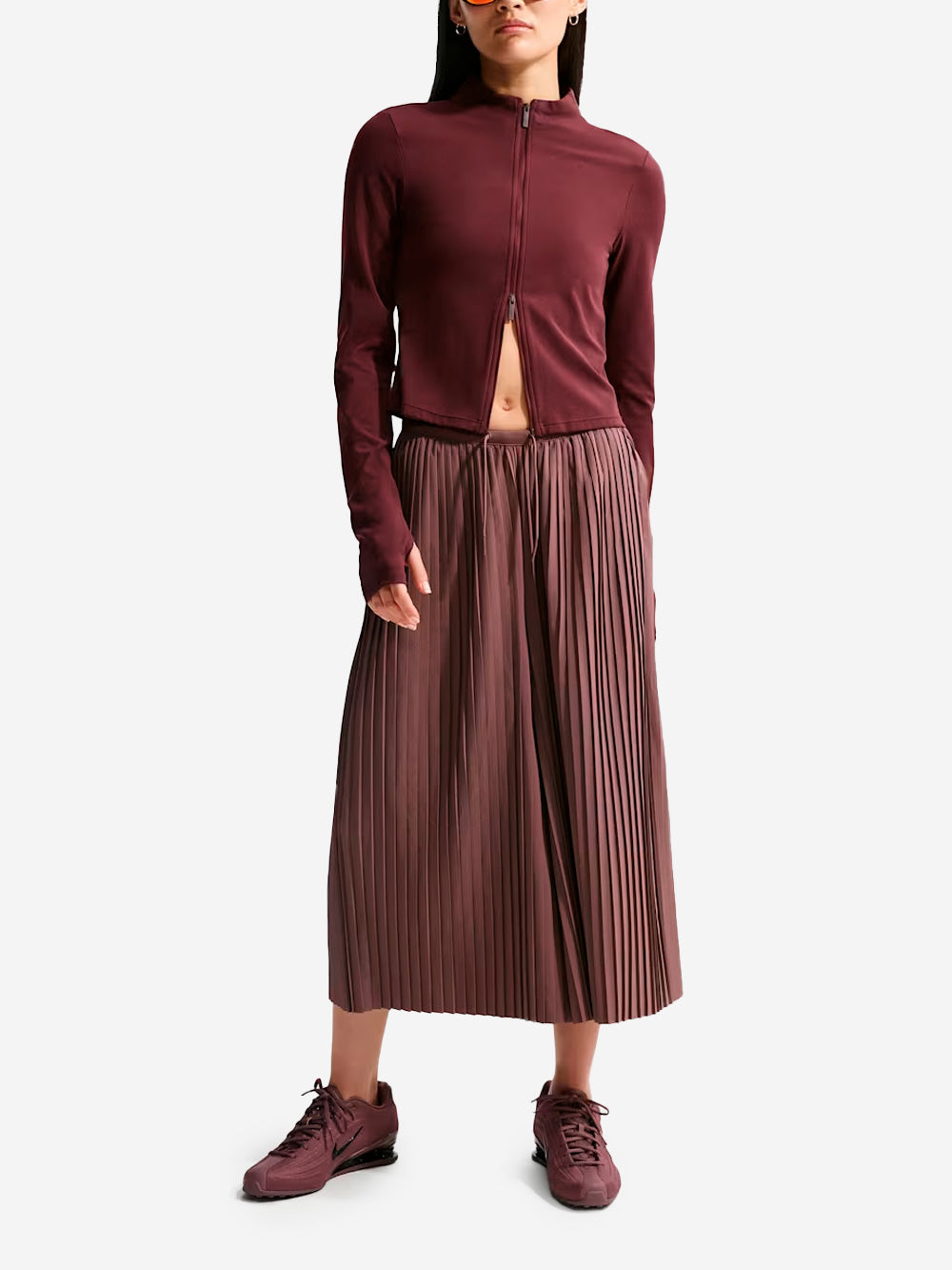 NIKE Pantaloni Culotte Oversize in Taffetà Mirtillo Urbanstaroma