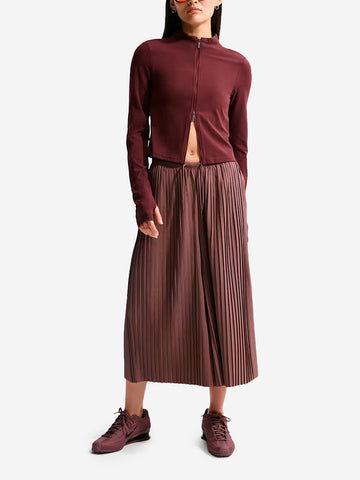 NIKE Pantaloni Culotte Oversize in Taffetà Mirtillo