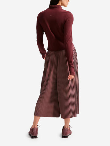 NIKE Pantaloni Culotte Oversize in Taffetà Mirtillo