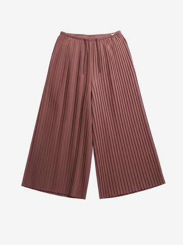 NIKE Pantaloni Culotte Oversize in Taffetà Mirtillo